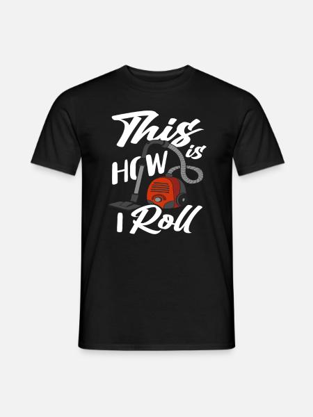 Staubsauger Haushälterin Putzfrau - Männer T-Shirt - Schwarz