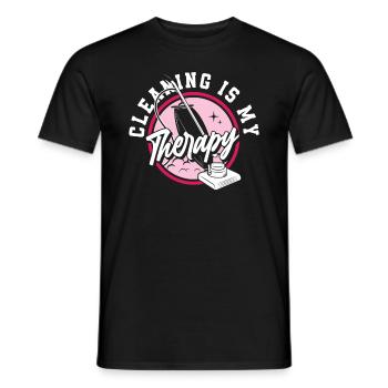 Thérapie de femme de ménage - T-shirt homme - noir - Devant - AI Model Male 178 light (178cm)