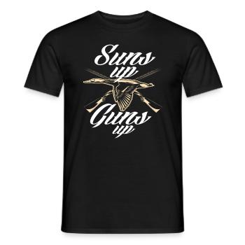 Funny Goose Hunter Gift - Men's T-Shirt - black - Front - AI Model Male 178 light (178cm)