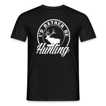 I would rather hunt - Men's T-Shirt - black - Front - AI Model Male 178 light (178cm)
