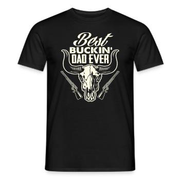 Bester Jagd Papa Hirsch - Männer T-Shirt - Schwarz - Vorne - AI Model Male 178 light (178cm)