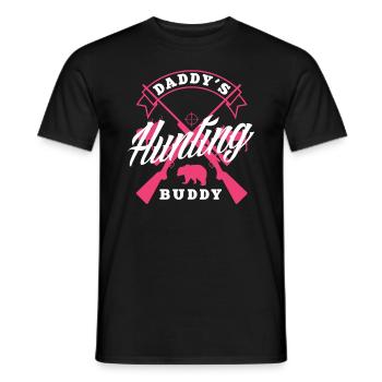Kids Girl Papa’s Hunting Buddy Fille - T-shirt homme - noir - Devant - AI Model Male 178 light (178cm)