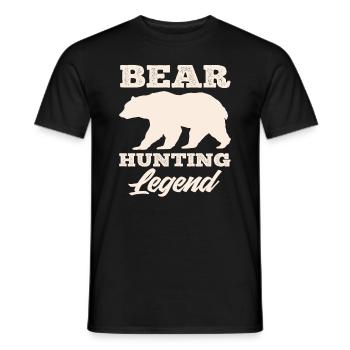 Légende du chasseur d’ours - T-shirt homme - noir - Devant - AI Model Male 178 light (178cm)
