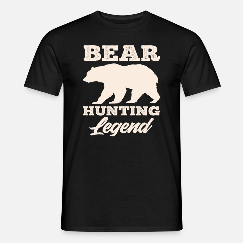 Bär Jäger Legende - Männer T-Shirt - Schwarz