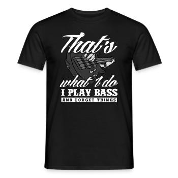 Guitare Basse Guitare Bassiste - T-shirt homme - noir - Devant - AI Model Male 178 light (178cm)