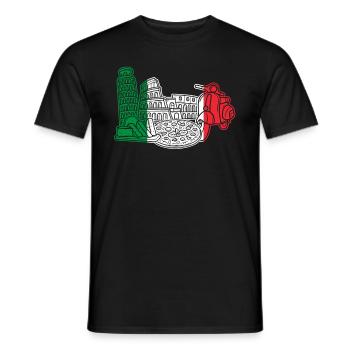 Italie Rome - T-shirt homme - noir - Devant - AI Model Male 178 light (178cm)