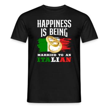 Italie Italien Mariage Mari Femme Marié - T-shirt homme - noir - Devant - AI Model Male 178 light (178cm)