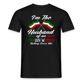 Ehefmann Italienische Frau - Männer T-Shirt - Schwarz - Vorne - AI Model Male 178 light (178cm)