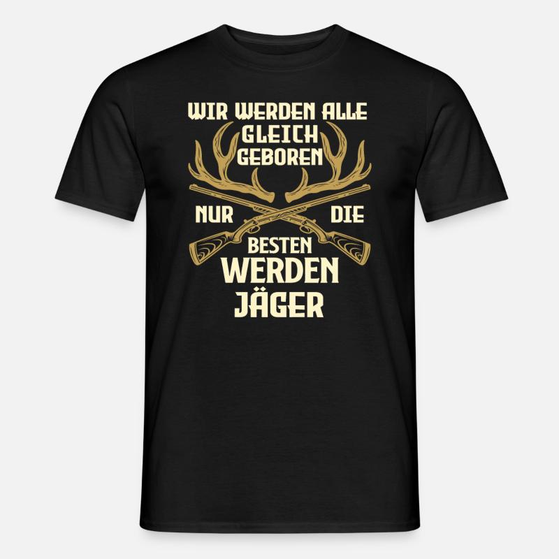 Jäger Spruch Jagen - Männer T-Shirt - Schwarz