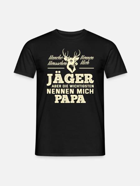 Jäger Papa - Männer T-Shirt - Schwarz