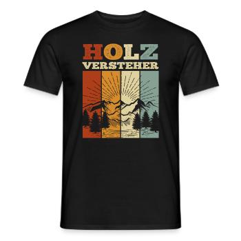 Holz Versteher Lustiges Förster - Männer T-Shirt - Schwarz - Vorne - AI Model Male 178 light (178cm)
