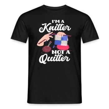 Stricken - Männer T-Shirt - Schwarz - Vorne - AI Model Male 178 light (178cm)