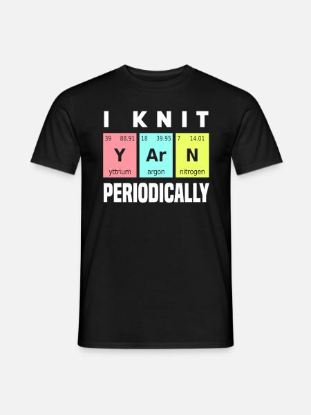 Knitting Chemical Elements Knitter - Men's T-Shirt - black