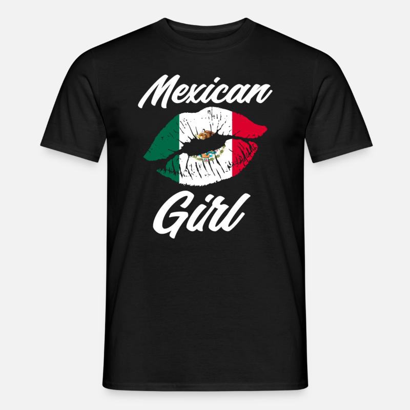 Mexiko Mexikanerin Mädchen - Männer T-Shirt - Schwarz
