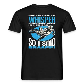 Drôle de fan de motocross - T-shirt homme - noir - Devant - AI Model Male 178 light (178cm)
