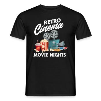 Retro Film Filmliebhaber Filmfan - Männer T-Shirt - Schwarz - Vorne - AI Model Male 178 light (178cm)