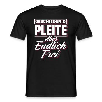 Geschieden Pleite Frei - Männer T-Shirt - Schwarz - Vorne - AI Model Male 178 light (178cm)