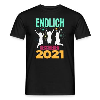 Endlich Geschieden 2021 Scheidungsparty - Männer T-Shirt - Schwarz - Vorne - AI Model Male 178 light (178cm)