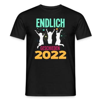 Endlich Geschieden 2022 Scheidungsparty - Männer T-Shirt - Schwarz - Vorne - AI Model Male 178 light (178cm)