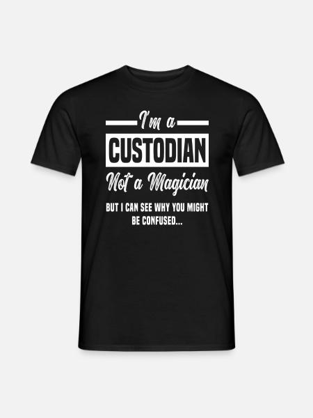 School Caretaker Magician Saying - Men's T-Shirt - black