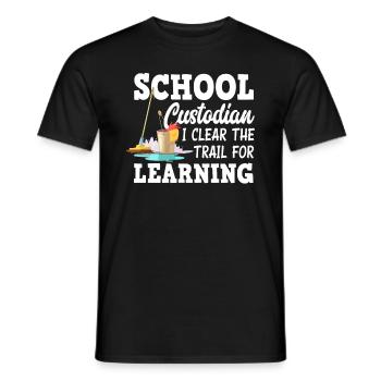Schulhausmeister Putzen Putzmann - Männer T-Shirt - Schwarz - Vorne - AI Model Male 178 light (178cm)