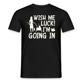 Lustiges Schulhausmeisterin Putzen - Männer T-Shirt - Schwarz - Vorne - AI Model Male 178 light (178cm)