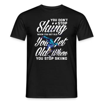 Skifahren Alter Mann Opa Geschenk Ski Hobby - Männer T-Shirt - Schwarz - Vorne - AI Model Male 178 light (178cm)