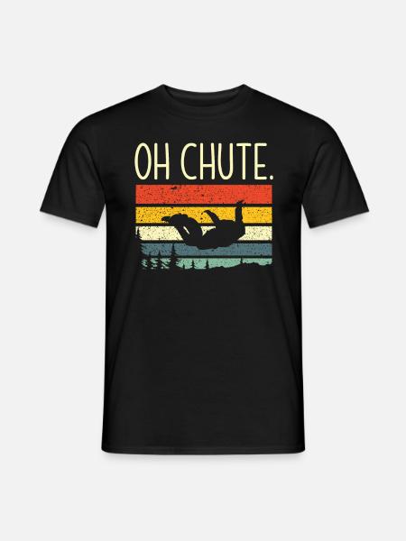 Retro Skydiving Skydivers - Men's T-Shirt - black