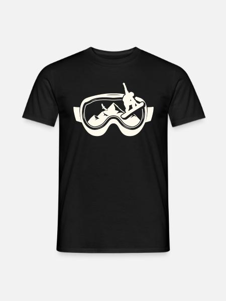 Snowboard - Männer T-Shirt - Schwarz