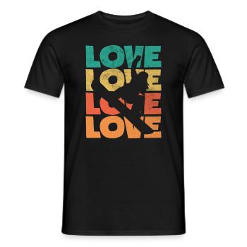 Snowboard Liebe Snowboarder Geschenk - Männer T-Shirt - Schwarz - Vorne - AI Model Male 178 light (178cm)