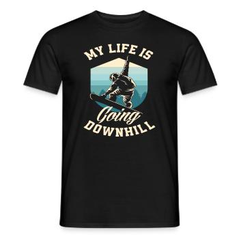 Snowboarders - Heren T-shirt - zwart - Voor - AI Model Male 178 light (178cm)
