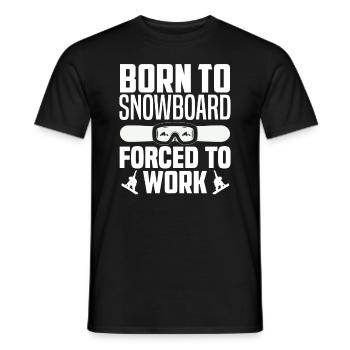 Snowboard Hobby Sport Snowboarder Cadeau - Heren T-shirt - zwart - Voor - AI Model Male 178 light (178cm)