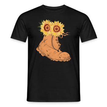 Sonnenblume Pflanze Sonnenblumen - Männer T-Shirt - Schwarz - Vorne - AI Model Male 178 light (178cm)