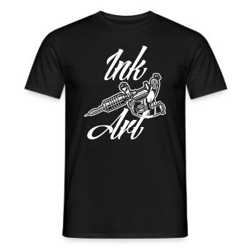 Tatouages Chats Animaux Tatoués - T-shirt homme - noir - Devant - AI Model Male 178 light (178cm)