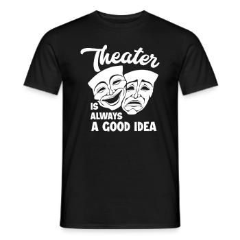 Theatre Actor Musical Theatre Play - Men's T-Shirt - black - Front - AI Model Male 178 light (178cm)