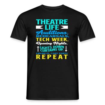 Theater Actor Life - Men's T-Shirt - black - Front - AI Model Male 178 light (178cm)