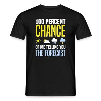 Weather Weatherman Storm Chaser Gift - Men's T-Shirt - black - Front - AI Model Male 178 light (178cm)