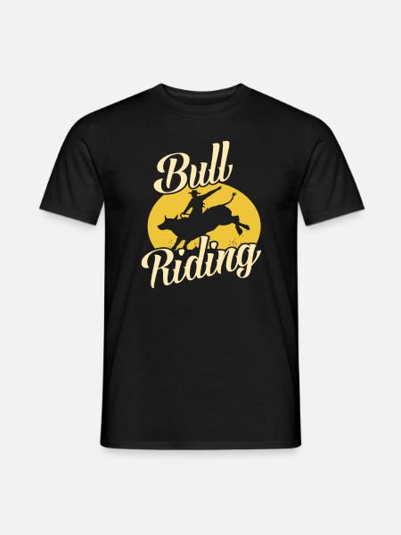 Bull Riding Western - Men's T-Shirt - black