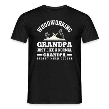 Holzarbeiter Opa - Männer T-Shirt - Schwarz - Vorne - AI Model Male 178 light (178cm)