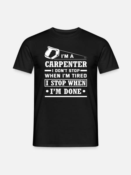 Proud carpenter work profession - Men's T-Shirt - black