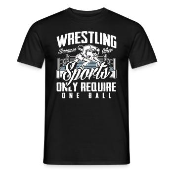 Wrestling Wrestler Sport Geschenk - Männer T-Shirt - Schwarz - Vorne - AI Model Male 178 light (178cm)
