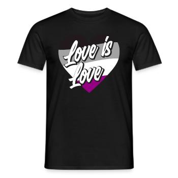 Asexuell Flagge Stolz Liebe - Männer T-Shirt - Schwarz - Vorne - AI Model Male 178 light (178cm)
