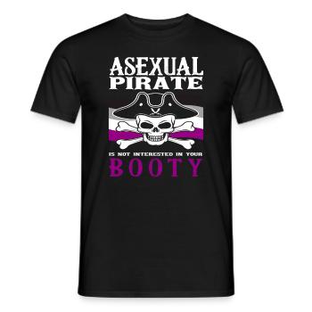 Asexuell Pirat - Männer T-Shirt - Schwarz - Vorne - AI Model Male 178 light (178cm)