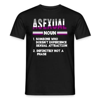 Asexuell Asexualität Outing - Männer T-Shirt - Schwarz - Vorne - AI Model Male 178 light (178cm)