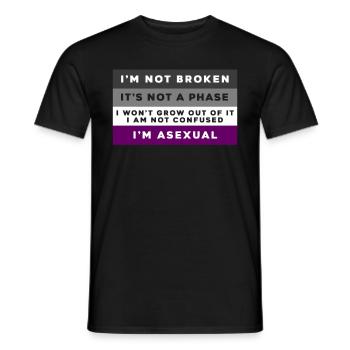 Asexuell Outing Asexualität Geschenk - Männer T-Shirt - Schwarz - Vorne - AI Model Male 178 light (178cm)