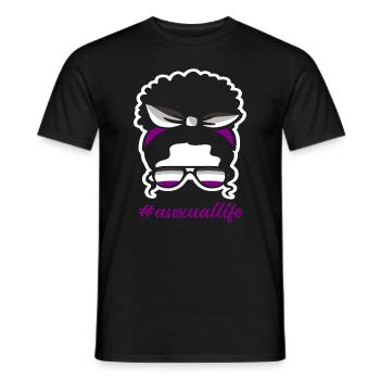 Asexuell Frau Frauen Geschenk - Männer T-Shirt - Schwarz - Vorne - AI Model Male 178 light (178cm)