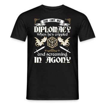 RPG rpg tabletop roleplaying games gamer role-play - Men's T-Shirt - black - Front - AI Model Male 178 light (178cm)
