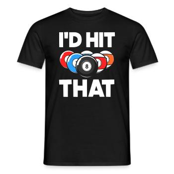 Billardkugeln Billardspieler Geschenk - Männer T-Shirt - Schwarz - Vorne - AI Model Male 178 light (178cm)