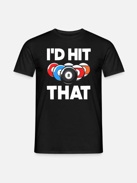 Billardkugeln Billardspieler Geschenk - Männer T-Shirt - Schwarz