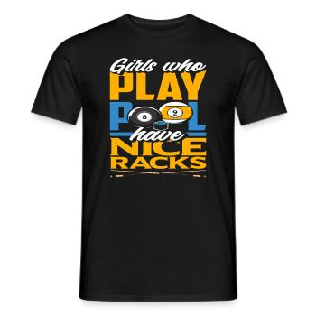 Billiard Girls Word Game Snooker - T-shirt homme - noir - Devant - AI Model Male 178 light (178cm)